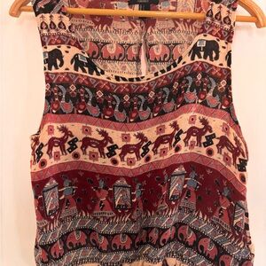 Tribal Print Sleeveless Top forever 21